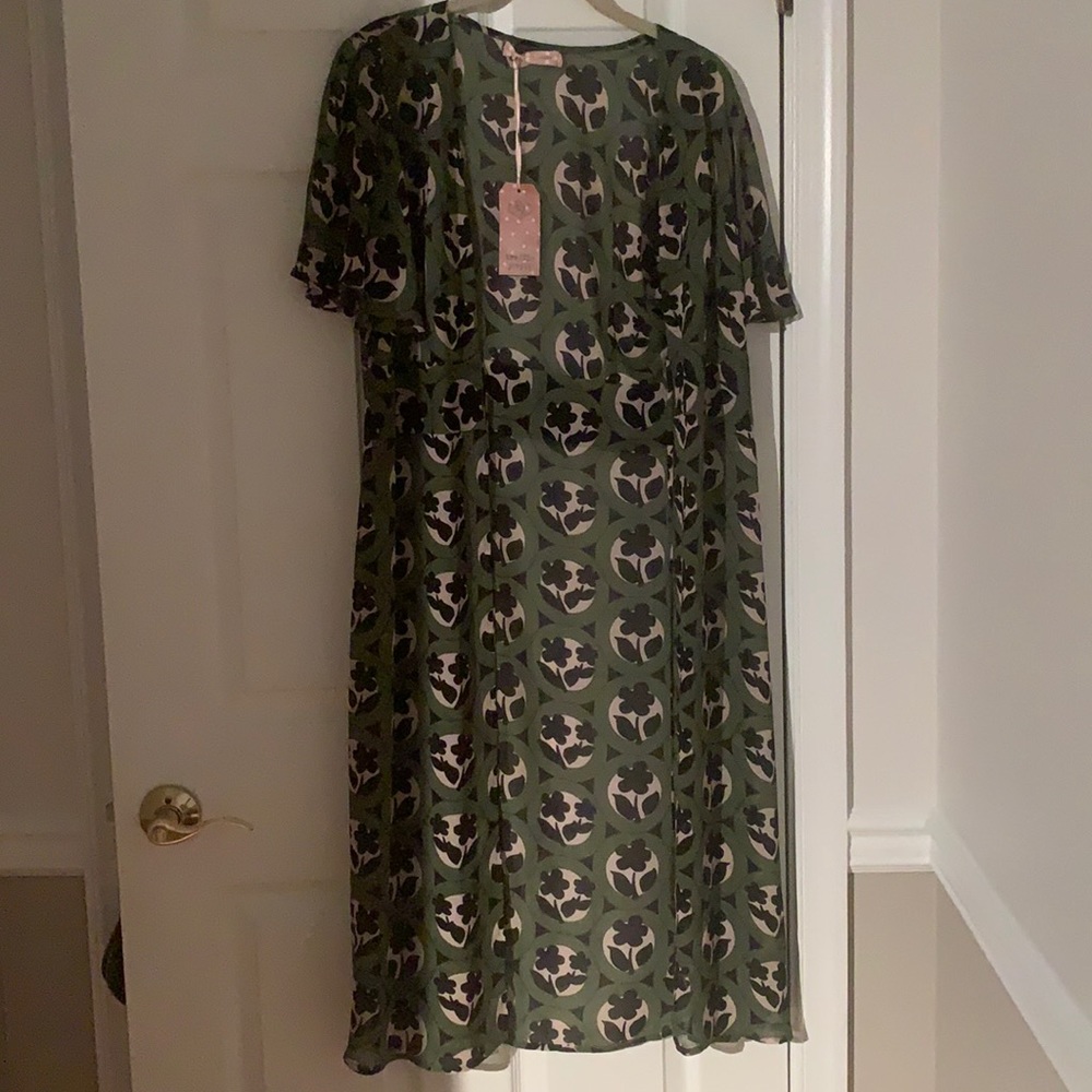 Vintage Patterned Short Sleeve Duster